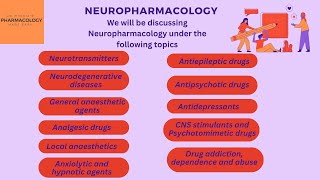 Neuropharmacology Outline Neurotransmitters 1 [upl. by Dominica350]