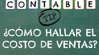 ¿COMO HALLAR EL COSTO DE VENTAS [upl. by Eelirak]