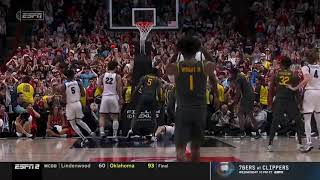 VJ Edgecomb Throws down a INSANE poster dunk in freshman Baylor debut vs Gonzaga 😱 [upl. by Christmann117]