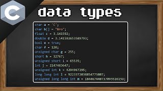 C data types 📊 [upl. by Arammat]