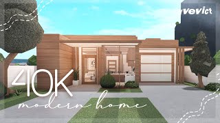 40K ONE STORY MODERN HOME NOGAMEPASS  BLOXBURG HOUSE BUILD [upl. by Giuliana]