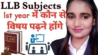 LLB SYLLABUS  LLB Syllabus in Hindi  LLB Syllabus in 1st Year  Minakshi Soni [upl. by Ardnosal713]