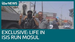 Exclusive video Life inside Islamic State controlled Mosul  ITV News [upl. by Eralcyram72]