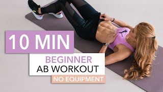 10 MIN BEGINNER AB WORKOUT  No Equipment  Pamela Reif [upl. by Stoneham851]