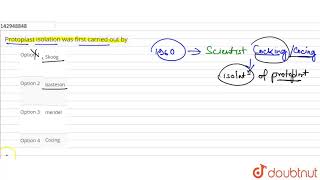 Protoplast isolation was first carried out by [upl. by Fried828]