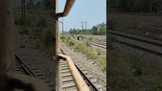 Train no 11061 Pawan Express Train crossing track 🚂 [upl. by Suoirad383]