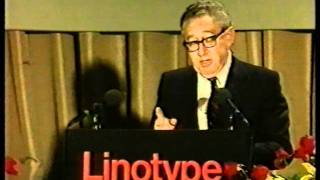 Henry Kissinger speech at Linotype 100 years anniversary [upl. by Nhabois364]