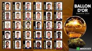 Les 30 joueurs nominés pour le ballon dOr 20232024 [upl. by Anuqahs]