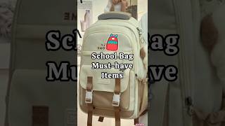 School bag musthave items🎒requested schoolbag musthaves aesthetic pinterest fypシ゚viral [upl. by Keil461]