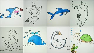 Easy Animal Drawings for Kids  Step by Step Guide to Draw Adorable Animals [upl. by Nwahsek247]