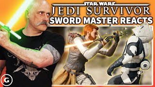 Sword Master Reacts To Star Wars Jedi Survivors Combat amp Lightsaber Styles [upl. by Esemaj]