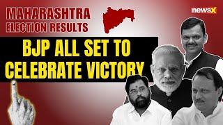 Maharashtra Election Results BJP All Set to Celebrate Victory in Maharashtra  NewsX [upl. by Dorcia]