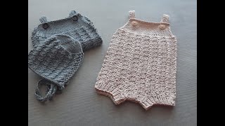 Knitting Tutorial  How To Knit The Ian Romper Part I  Newborn Size [upl. by Shanley]