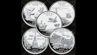 US Statehood DC amp Territorial Commemorative Quarter Dollars 19992009  Dansco Album 7143 [upl. by Moclam]