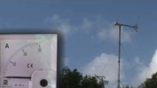 1 KW Wind Turbine showing AMPS generated with two synced cameras [upl. by Abbot600]