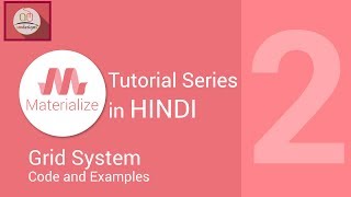 Materialize css tutorial in hindi  Grid system [upl. by Ecnahoy]