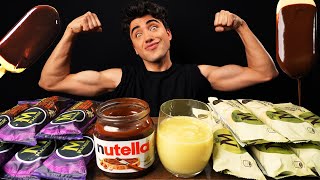 ASMR CHOCOLATE ICE CREAM  MAGNUM amp NUTELLA DOUBLE CHOCOLATE DIPPING 리얼사운드 먹방 Mukbang Eating Sounds [upl. by Hutchins685]