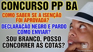 Concurso PP BA como saber se a minha isenção foi aprovada no concurso da polícia penal da Bahia 2024 [upl. by Anayet371]