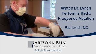 Watch Dr Lynch Perform a Radio Frequency Ablation  Live [upl. by Ardnosak]