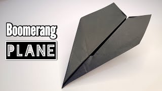 BOOMERANG PAPER AIRPLANE  How to Make a Paper Plane that Flies Back to You [upl. by Dugas]