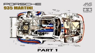 Porsche 935 Martini  Tamiya  112  Scale Model Build  ASMR [upl. by Sukramed]