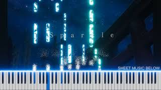 Sparkle  Kimi no Na wa  Radwimps  HARD Piano Tutorial [upl. by Lynnet]