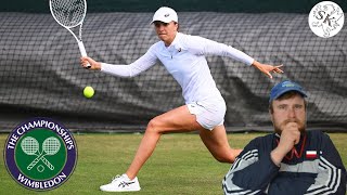 Iga Świątek na Wimbledonie Iga vs Lesley Kerkhove Pattinama oglądamy Tenis z SK  Komentarz [upl. by Nylyahs]