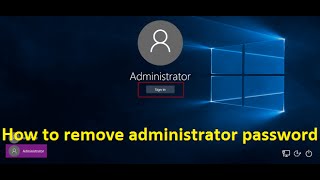 how to remove administrator password in windows 10  Howtosolveit [upl. by Stoddard758]