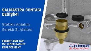 BATARYA VE MUSLUK SALMASTRA CONTASI DEĞİŞİMİ  FAUCET AND TAP CYLINDER GASKET REPLACEMENT [upl. by Mintz]