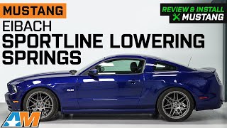 20112014 Mustang Eibach Sportline Lowering Springs Review amp Install [upl. by Niliac168]