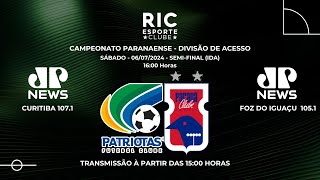 PATRIOTAS 0x0 PARANÁ CLUBE  Campeonato Paranaense 2024  JOVEM PAN NEWS [upl. by Dehsar769]