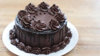 How to make Chocolate Cake with Chocolate Buttercream Frosting  For Beginners  Step by Step [upl. by Aicnarf]