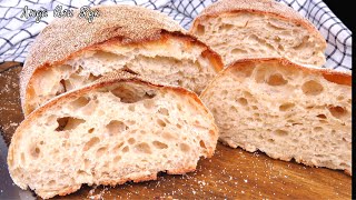 🍞Вкусный итальянский хлеб Чиабатта на закваске Люда Изи Кук выпечка хлеба на закваске рецепт хлеба [upl. by Kermy]