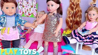 Baby Dolls Hair Styling Ideas in the Beauty Salon  Play Toys DIY projects [upl. by Leviralc]