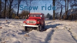 Tamiya CC01 Toyota Land Cruiser BJ40  SNOW RIDE [upl. by Ardnoel]