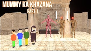 Mummy Ka Khazana PART 1  Gulli Bulli  MAKE JOKE HORROR CARTOON  MAKE JOKE HORROR [upl. by Edroi]