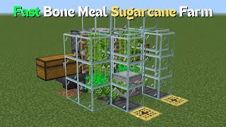 Fast Bone Meal Sugarcane Farm Tutorial for Minecraft Bedrock – Efficient amp Easy Design [upl. by Stefania32]