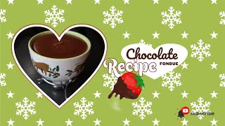 EASY CHOCOLATE FONDUE  RECIPE  Mavene Earl [upl. by Verbenia979]