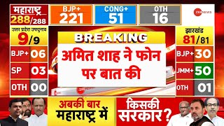 MaharashtraJharkhand Election Results 2024 अमित शाह ने फोन पर की बात  Amit Shah  MVA  Mahayuti [upl. by Rie]