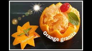 How to make orange shorbet  Orange granita recipe Italian ice recipe shorbet [upl. by Shirlene]