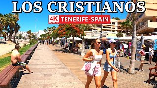 TENERIFE  LOS CRISTIANOS  Visiting Several Places ☀️ 4K Walk ● August 2024 [upl. by Gaivn]