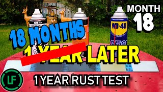 BEYOND 1 Year RUST Test  18 MONTHS LATER  Tremclad Rust Reformer  Cosmoline RP342  WD40 [upl. by Joana]