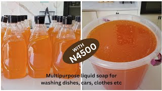 How to make multipurpose liquid soap at home 20Litres liquid soap using N4500 [upl. by Cordova]