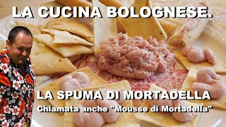 SPUMA O MOUSSE DI MORTADELLA Antipasto bolognese da mille e una notte [upl. by Eerpud460]