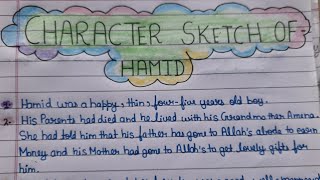 Hamid character sketch Idgah by Premchand in English and Hindi Explaination  Class7 ch5 [upl. by Aiynat742]