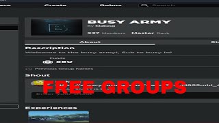 How to get FREE roblox groups roblox viral roadto10k [upl. by Atsillac773]