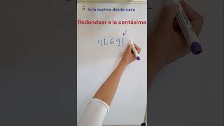 Redondeo a la centésima decimales maths [upl. by Ahsinac332]