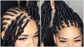 Less than 2hrs Fast distressed Locs technique on Fine hair  Long faux locs beginners  LEEVEN hair [upl. by Anitnuahs]