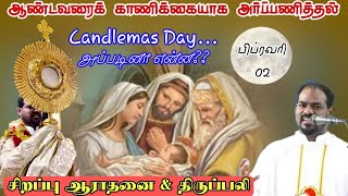 02022024ஆண்டவரை காணிக்கையாக அர்ப்பணித்தல் விழா Presentation of our Lord Arul Thedal Fr Manuvel [upl. by Slack]