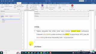 Word İçindekiler oluşturma [upl. by Aillimat]